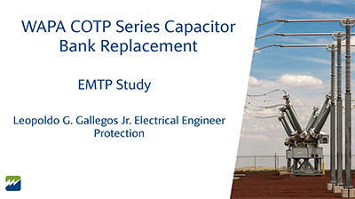 WAPA COTP (California Oregon Transmission Project) Series Capacitor Bank Replacement